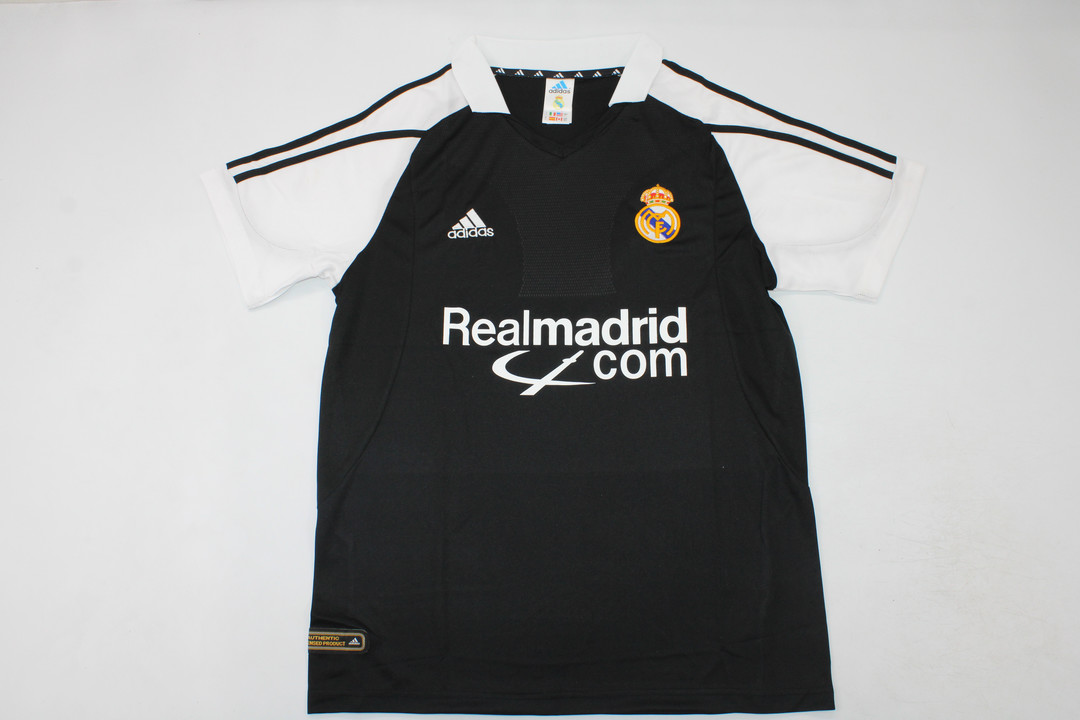 AAA Quality Real Madrid 01/02 Away Black/White Soccer Jersey